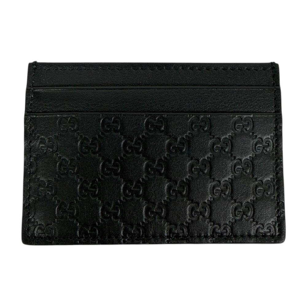 Gucci GG Microguccissima Leather Cardholder Black Men 262837